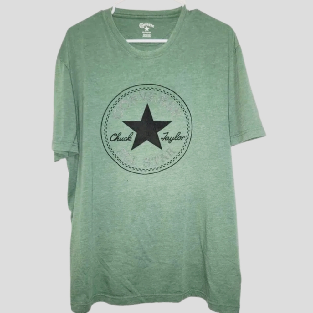 Converse Green Short Sleeve Tee with Black Star Logo